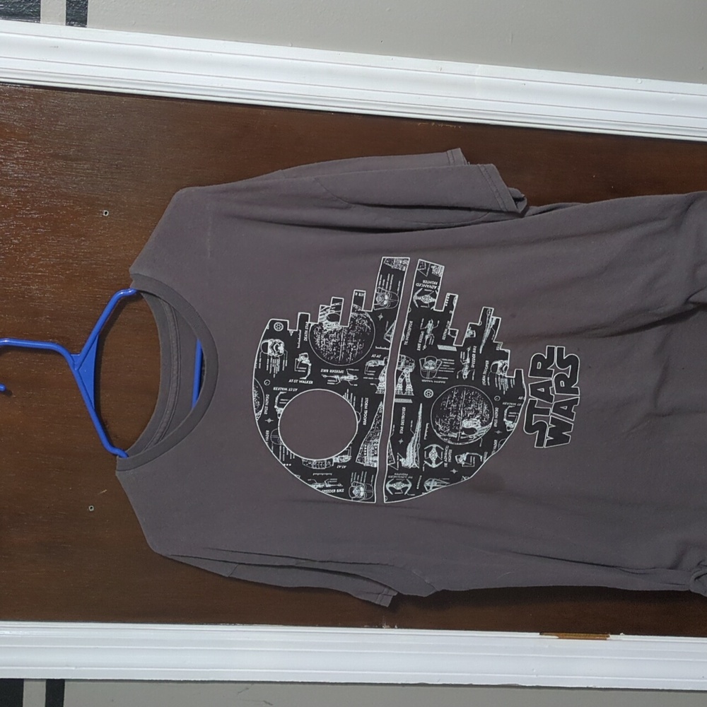 Star Wars Death Star Schematics Grey Men's XL Short Sleeve T-Shirt